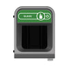 Rubbermaid Configure Recycling Bin with Glass Recycling Label Green 57Ltr - CX966  Rubbermaid   