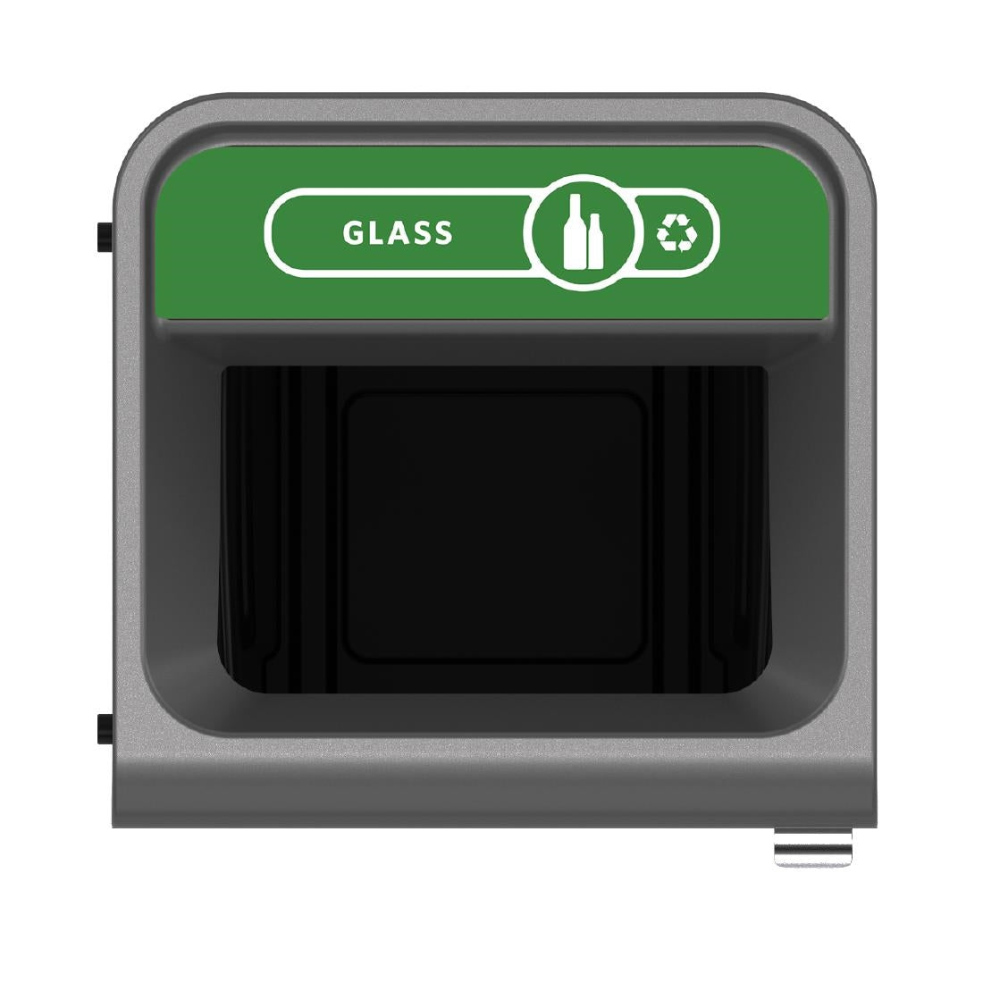 Rubbermaid Configure Recycling Bin with Glass Recycling Label Green 87Ltr - CX967  Rubbermaid   