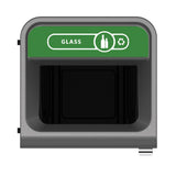 Rubbermaid Configure Recycling Bin with Glass Recycling Label Green 87Ltr - CX967  Rubbermaid   
