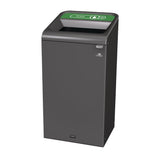 Rubbermaid Configure Recycling Bin with Glass Recycling Label Green 87Ltr - CX967  Rubbermaid   
