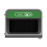 Rubbermaid Configure Recycling Bin with Glass Recycling Label Green 125Ltr - CX968  Rubbermaid   