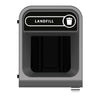 Rubbermaid Configure Recycling Bin with Landfill Label Black 57Ltr - CX969  Rubbermaid   