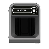 Rubbermaid Configure Recycling Bin with Landfill Label Black 57Ltr - CX969  Rubbermaid   