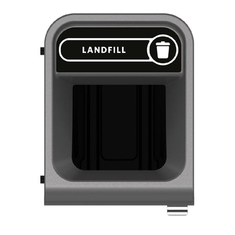 Rubbermaid Configure Recycling Bin with Landfill Label Black 57Ltr - CX969  Rubbermaid   