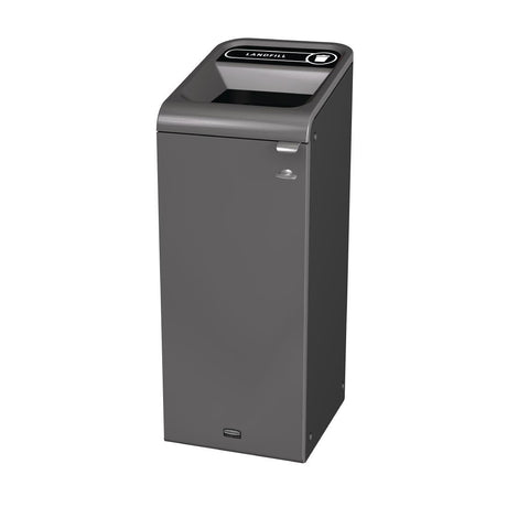 Rubbermaid Configure Recycling Bin with Landfill Label Black 57Ltr - CX969  Rubbermaid   