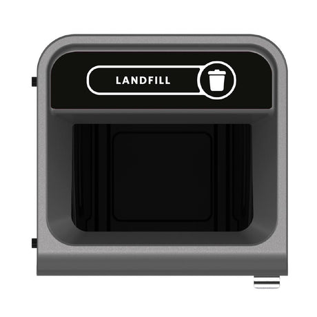 Rubbermaid Configure Recycling Bin with Landfill Label Black 87Ltr - CX970  Rubbermaid   