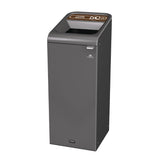 Rubbermaid Configure Recycling Bin with Food Waste Label Brown 57Ltr - CX972  Rubbermaid   