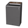 Rubbermaid Configure Recycling Bin with Food Waste Label Brown 125Ltr - CX974  Rubbermaid   