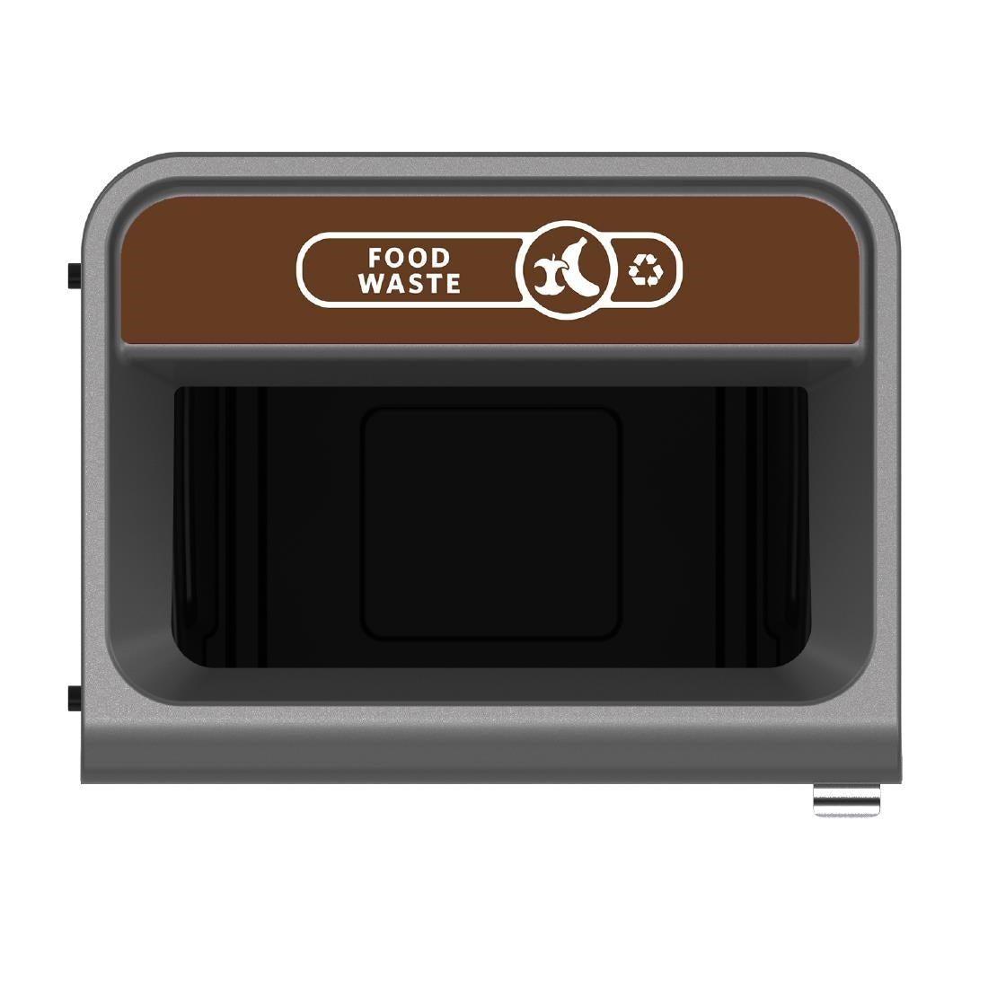 Rubbermaid Configure Recycling Bin with Food Waste Label Brown 125Ltr - CX974  Rubbermaid   