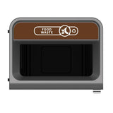 Rubbermaid Configure Recycling Bin with Food Waste Label Brown 125Ltr - CX974  Rubbermaid   