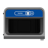 Rubbermaid Configure Recycling Bin with Paper Recycling Label Blue 125L - CX977  Rubbermaid   