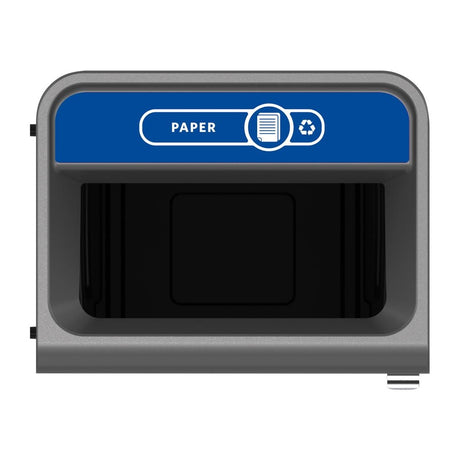 Rubbermaid Configure Recycling Bin with Paper Recycling Label Blue 125L - CX977  Rubbermaid   