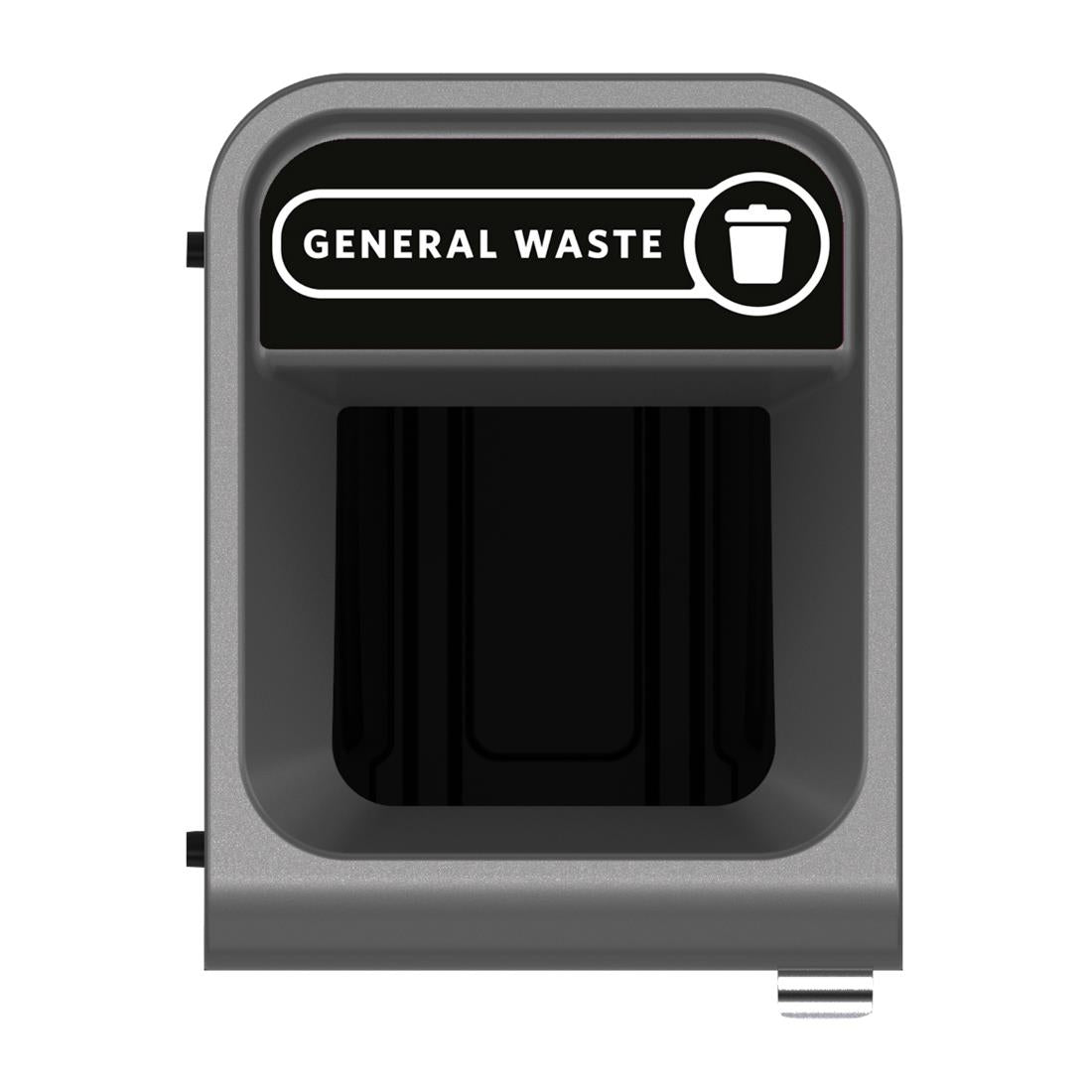 Rubbermaid Configure Recycling Bin with General Waste Label Black 57L - CX978  Rubbermaid   