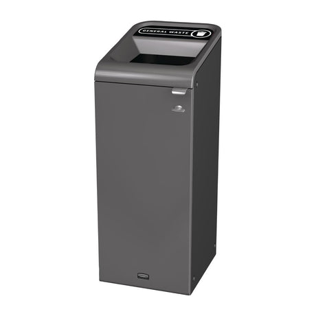 Rubbermaid Configure Recycling Bin with General Waste Label Black 57L - CX978  Rubbermaid   