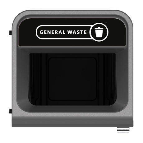 Rubbermaid Configure Recycling Bin with General Waste Label Black 87L - CX979  Rubbermaid   