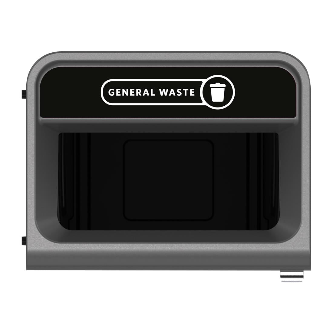 Rubbermaid Configure Recycling Bin with General Waste Label Black 125L - CX980  Rubbermaid   