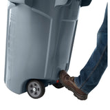 Rubbermaid Wheeled Brute Recycling Bin Grey 167L - CX982  Brute   