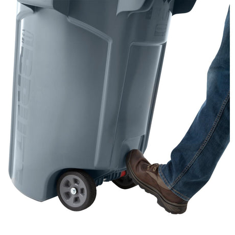 Rubbermaid Wheeled Brute Recycling Bin Grey 167L - CX982  Brute   