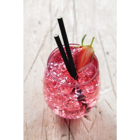 Fiesta Compostable Paper Cocktail Stirrer Straws Black (Pack of 250) - CY080  Fiesta   