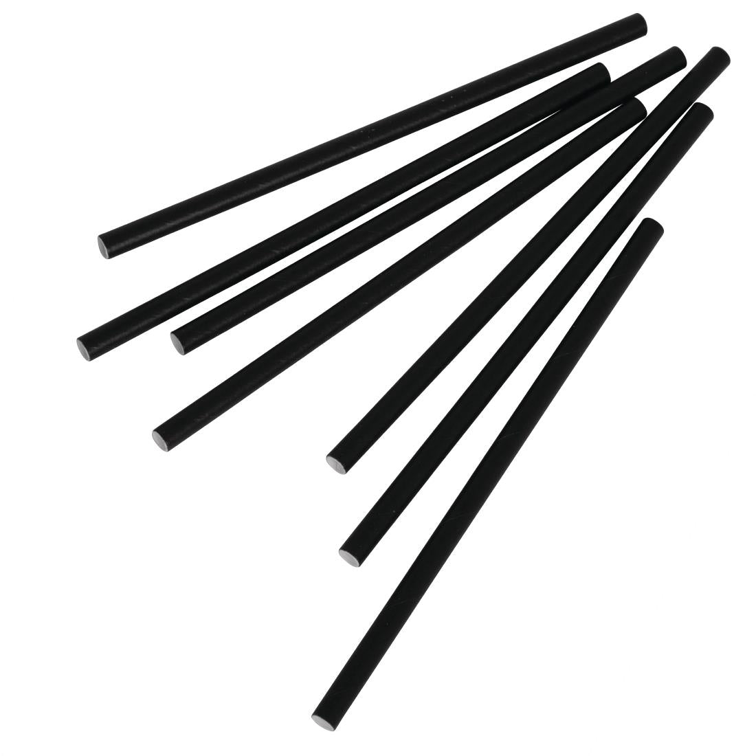 Fiesta Compostable Paper Cocktail Stirrer Straws Black (Pack of 250) - CY080  Fiesta   
