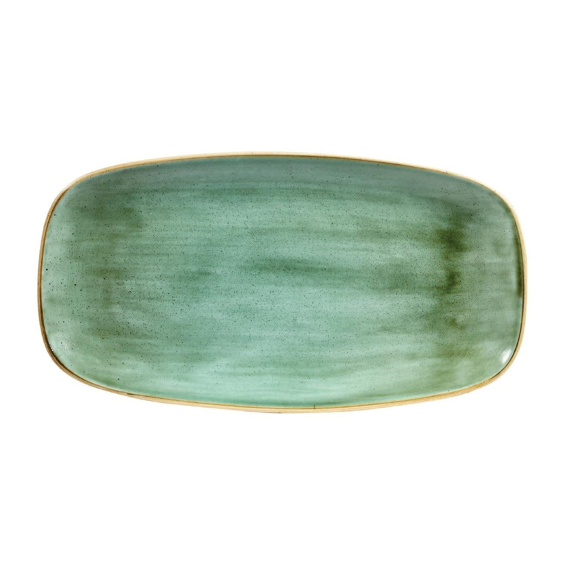 Churchill Stonecast Rectangular Plates Samphire Green 189 x 355mm - CY101 Plates Churchill