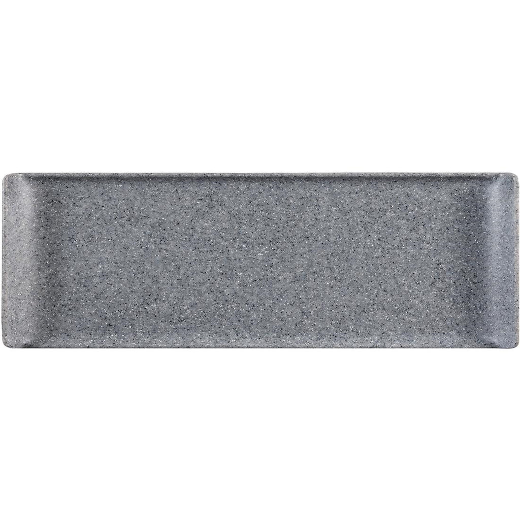 Churchill Melamine Rectangular Trays Granite 560mm (Pack of 4) - CY773  Churchill   