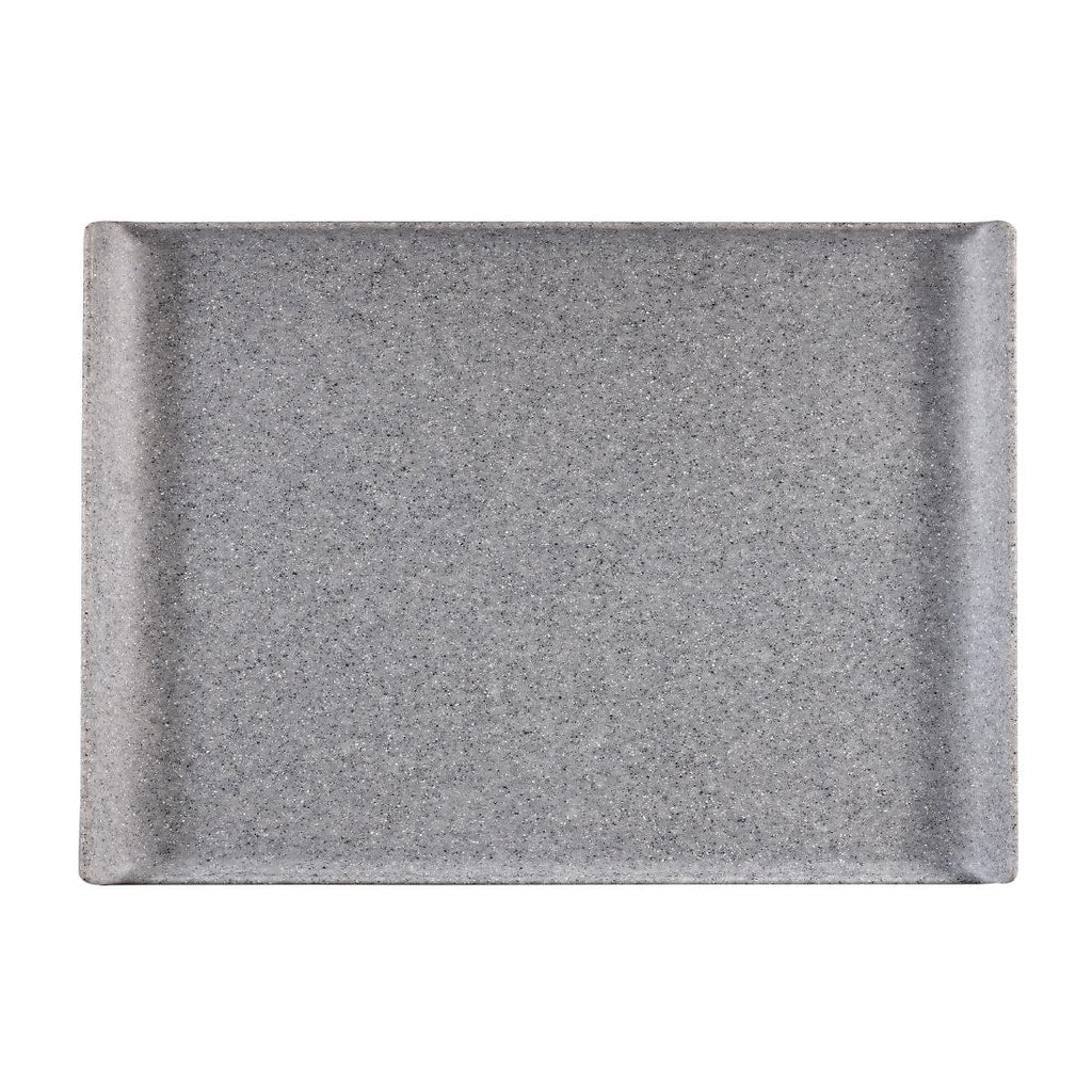 Churchill Melamine GN 1/1 Rectangular Trays Granite 530mm (Pack of 2) - CY774  Churchill   