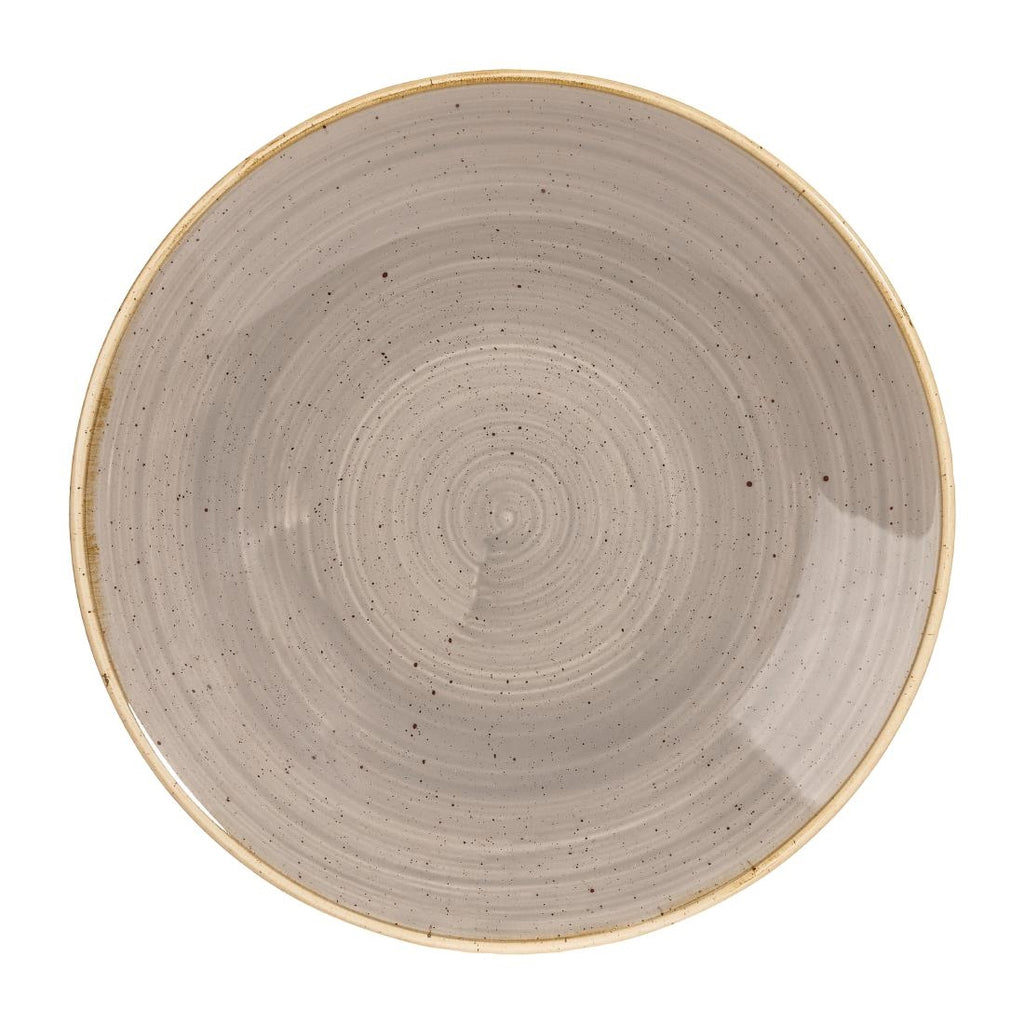 Churchill Stonecast Deep Coupe Plates Grey 255mm (Pack of 12) - CY826 Plates Churchill
