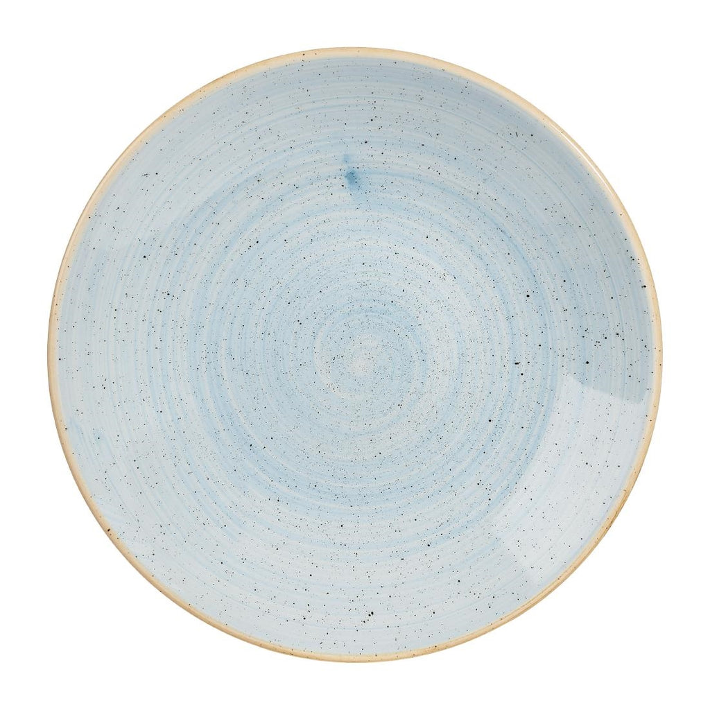 Churchill Stonecast Deep Coupe Plates Duck Egg Blue 281mm (Pack of 12) - CY830 Plates Churchill