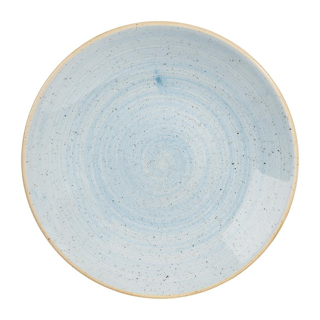 Churchill Stonecast Deep Coupe Plates Duck Egg Blue 225mm (Pack of 12) - CY832 Plates Churchill