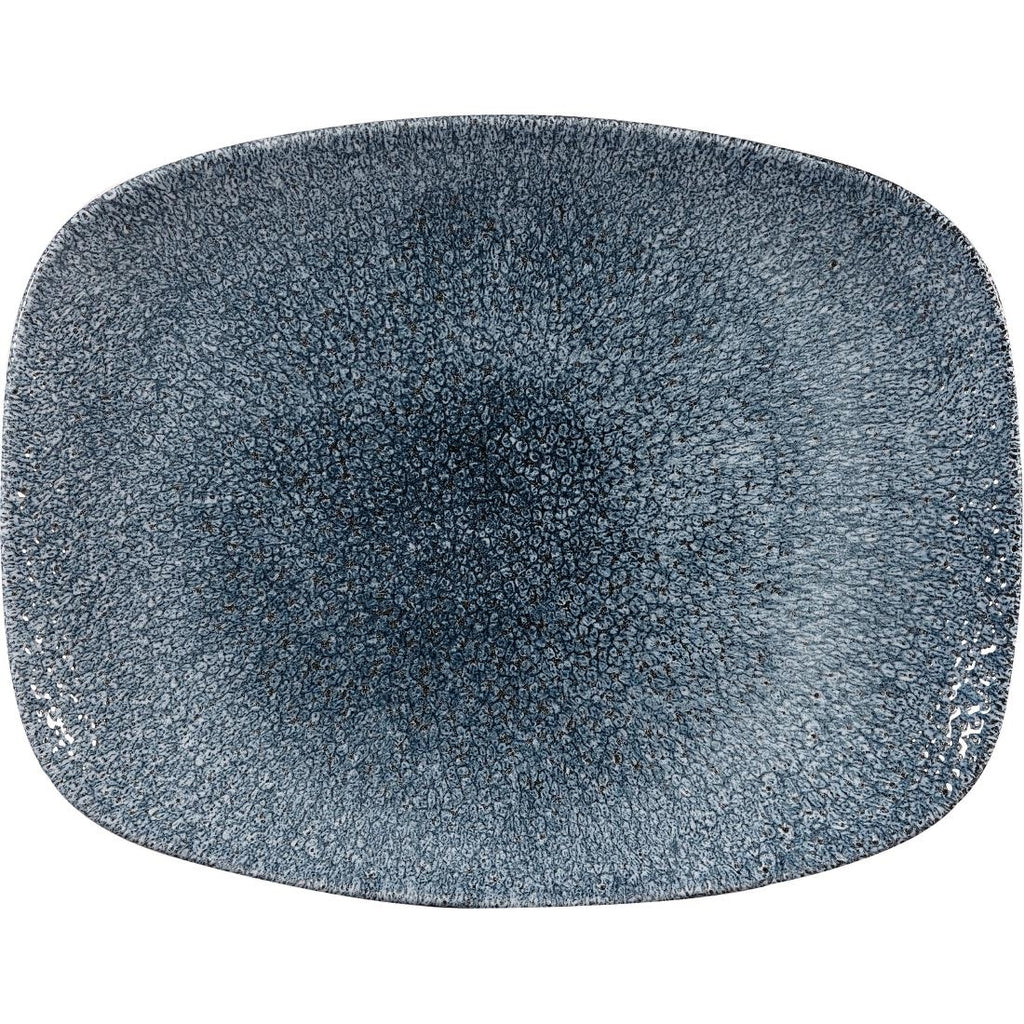 Churchill Studio Prints Raku Rectangular Plate Topaz Blue 261mm (Pack of 12) - CY904 Plates Churchill