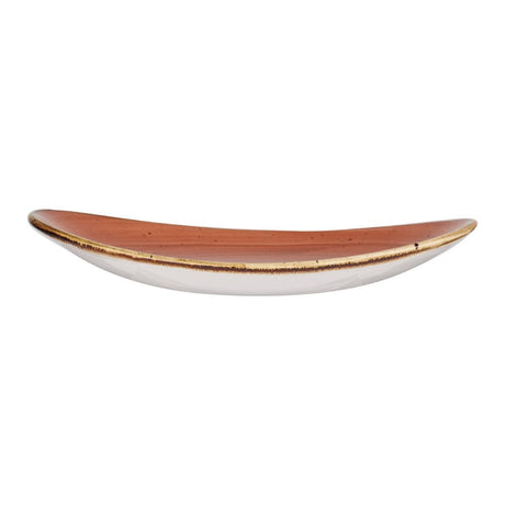Churchill Stonecast Oval Coupe Plate Orange 192mm (Pack of 12) - CY966 Plates Churchill