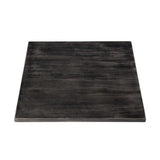 Bolero Pre-drilled Square Tabletop Vintage Black 700mm - CY969 Wood Effect Table Tops Bolero   