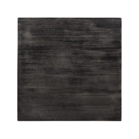 Bolero Pre-drilled Square Tabletop Vintage Black 700mm - CY969 Wood Effect Table Tops Bolero   