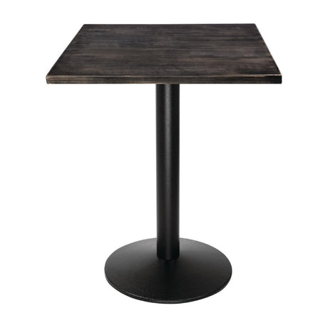 Bolero Pre-drilled Square Tabletop Vintage Black 700mm - CY969 Wood Effect Table Tops Bolero   