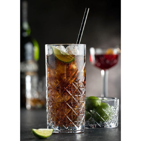 Utopia Timeless Vintage Long Drink Glasses 370ml (Pack of 12) - CZ038 Arcoroc Hi Balls and Tumblers Utopia   