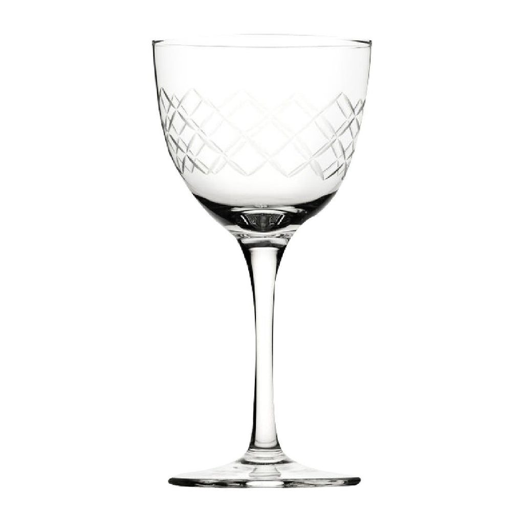 Utopia Raffles Diamond Nick and Nora Glasses 170ml (Pack of 6) - CZ048 Cocktail Glasses Utopia   