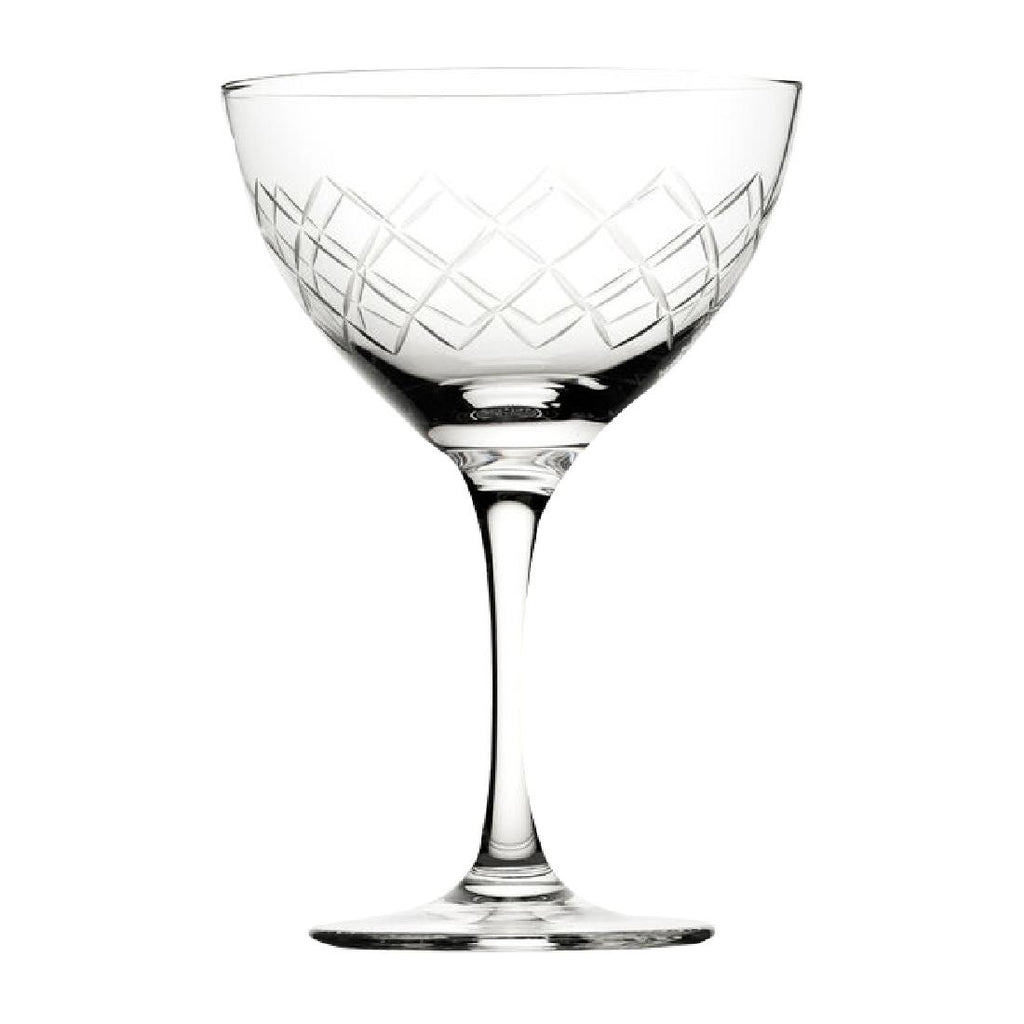 Utopia Raffles Diamond Martini Glasses 190ml (Pack of 6) - CZ052 Cocktail Glasses Utopia   