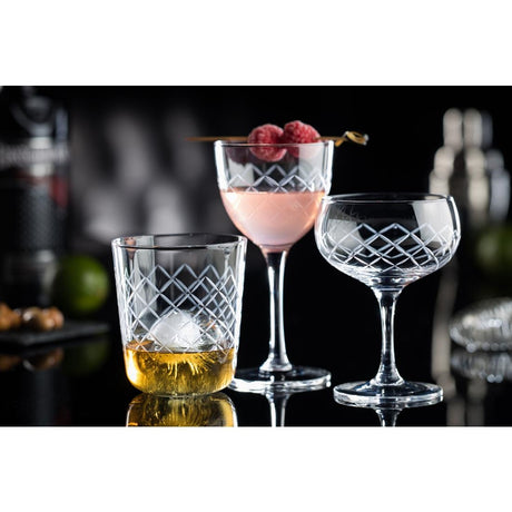 Utopia Raffles Diamond Martini Glasses 190ml (Pack of 6) - CZ052 Cocktail Glasses Utopia   