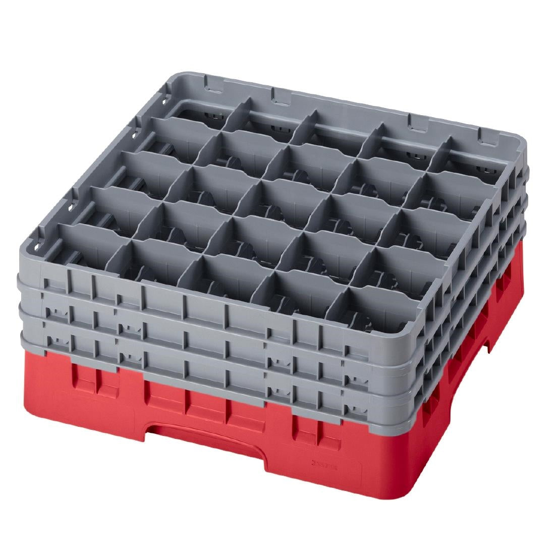 Cambro Camrack Red 25 Compartments  Max Glass Height 197mm - CZ101  Cambro   