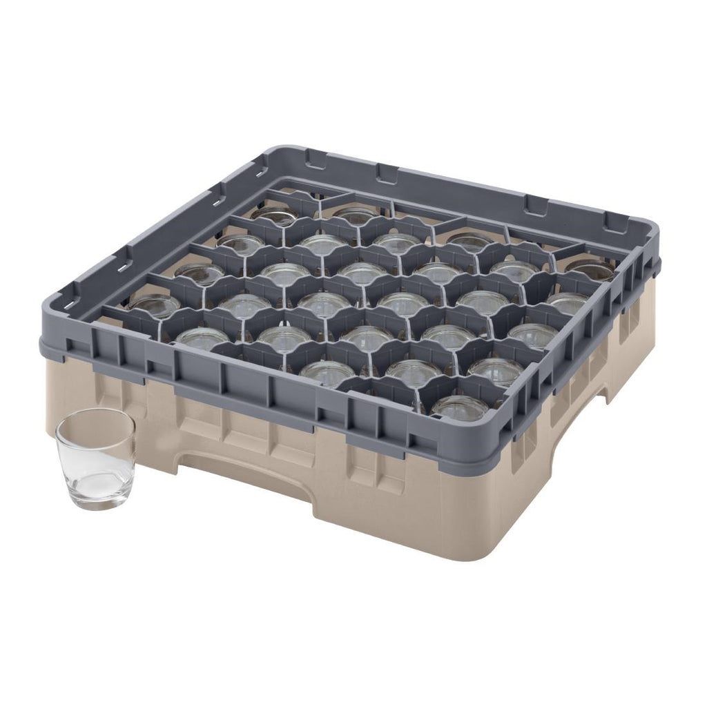 Cambro Camrack Beige 30 Compartments Max Glass Height 92mm - CZ106  Cambro   