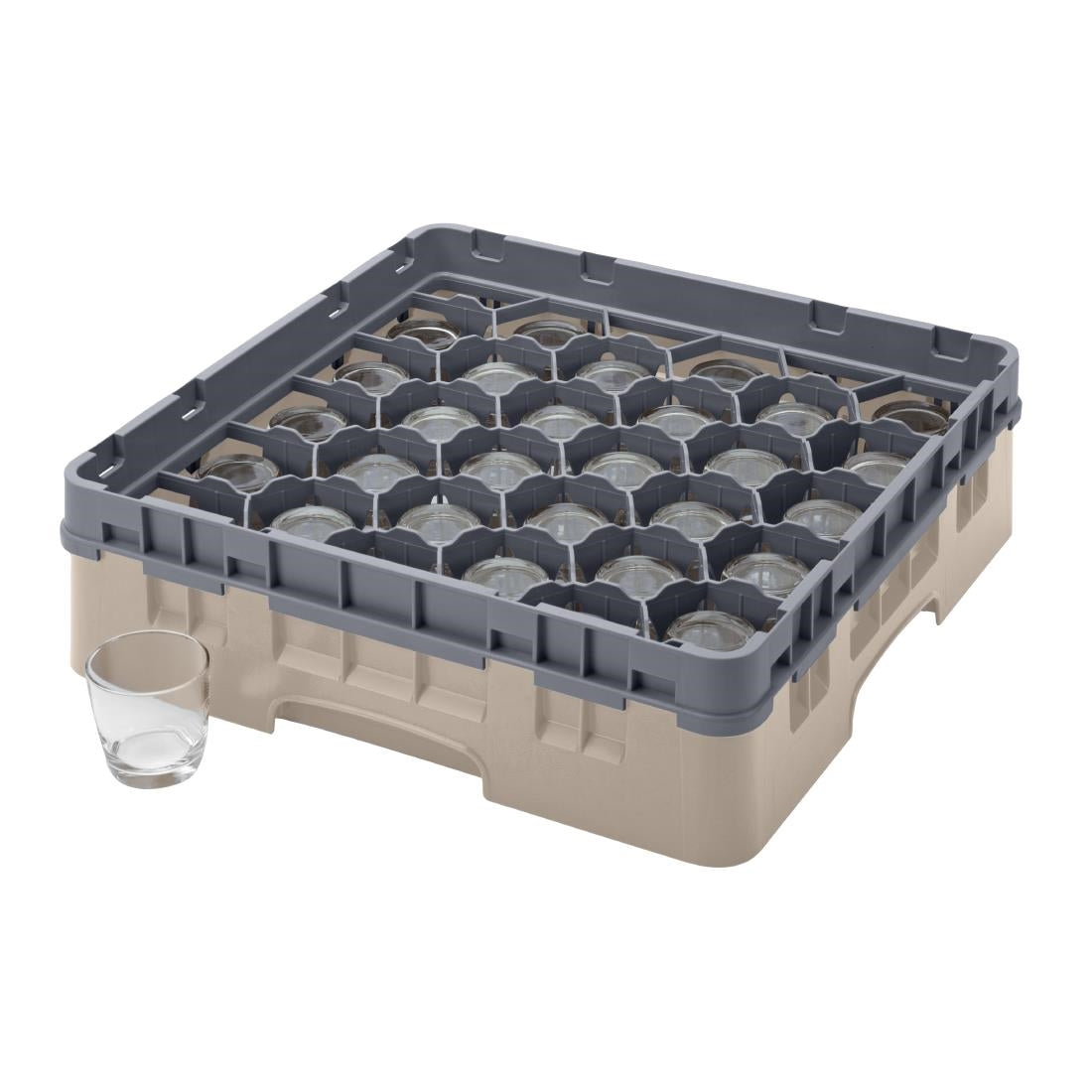 Cambro Camrack Beige 30 Compartments Max Glass Height 92mm - CZ106  Cambro   