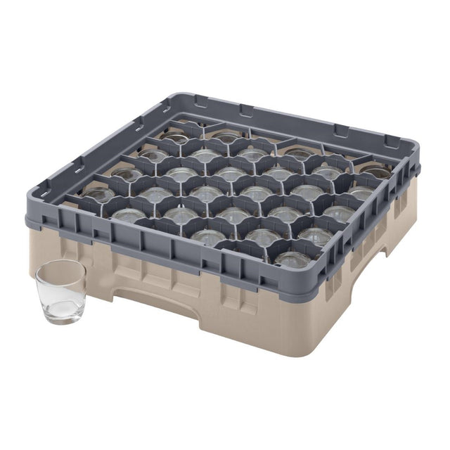 Cambro Camrack Beige 30 Compartments Max Glass Height 92mm - CZ106  Cambro   