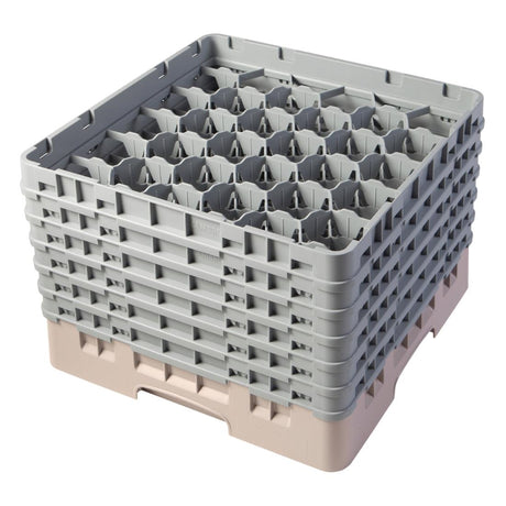 Cambro Camrack Beige 30 Compartments Max Glass Height 298mm - CZ107  Cambro   