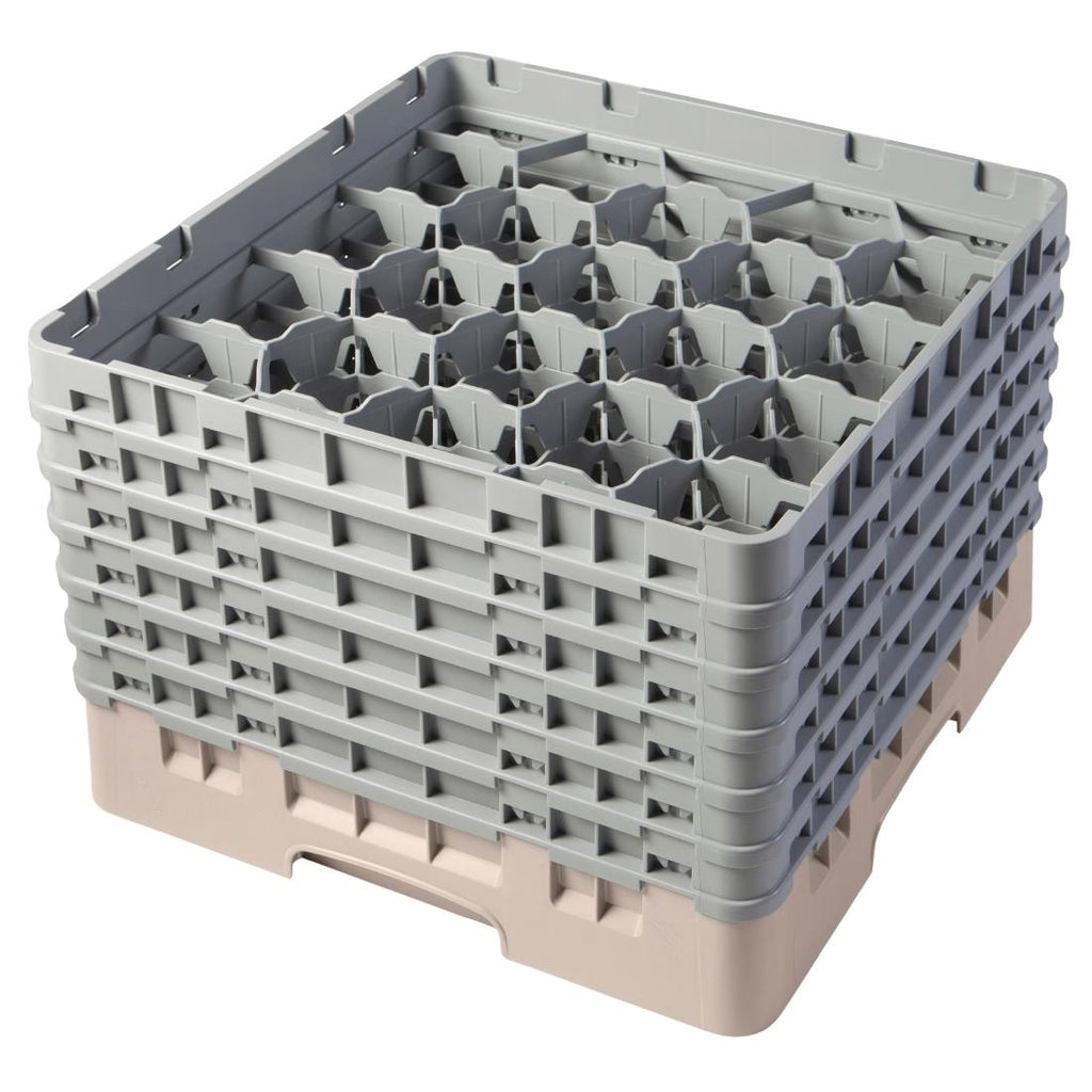 Cambro Camrack Beige 20 Compartments Max Glass Height 298mm - CZ115  Cambro   
