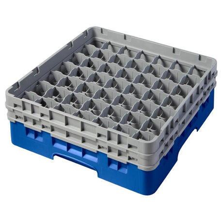 Cambro Camrack Blue 49 Compartments Max Glass Height 120mm - CZ118  Cambro   
