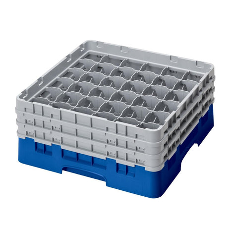 Cambro Camrack Blue 36 Compartments Max Glass Height 174mm - CZ126  Cambro   