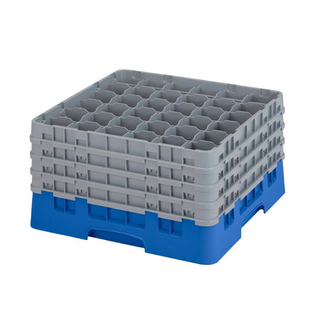 Cambro Camrack Blue 36 Compartments Max Glass Height 238mm - CZ129  Cambro   