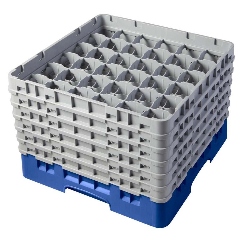 Cambro Camrack Blue 36 Compartments Max Glass Height 298mm - CZ132  Cambro   