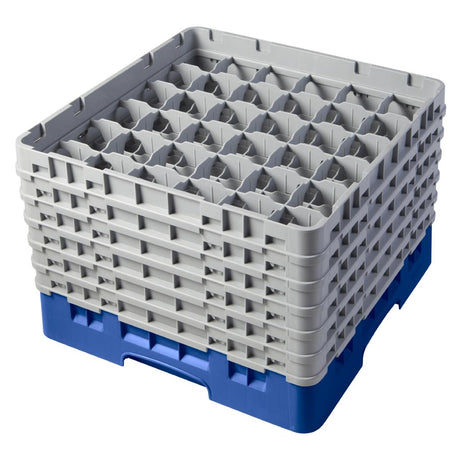 Cambro Camrack Blue 36 Compartments Max Glass Height 298mm - CZ132  Cambro   
